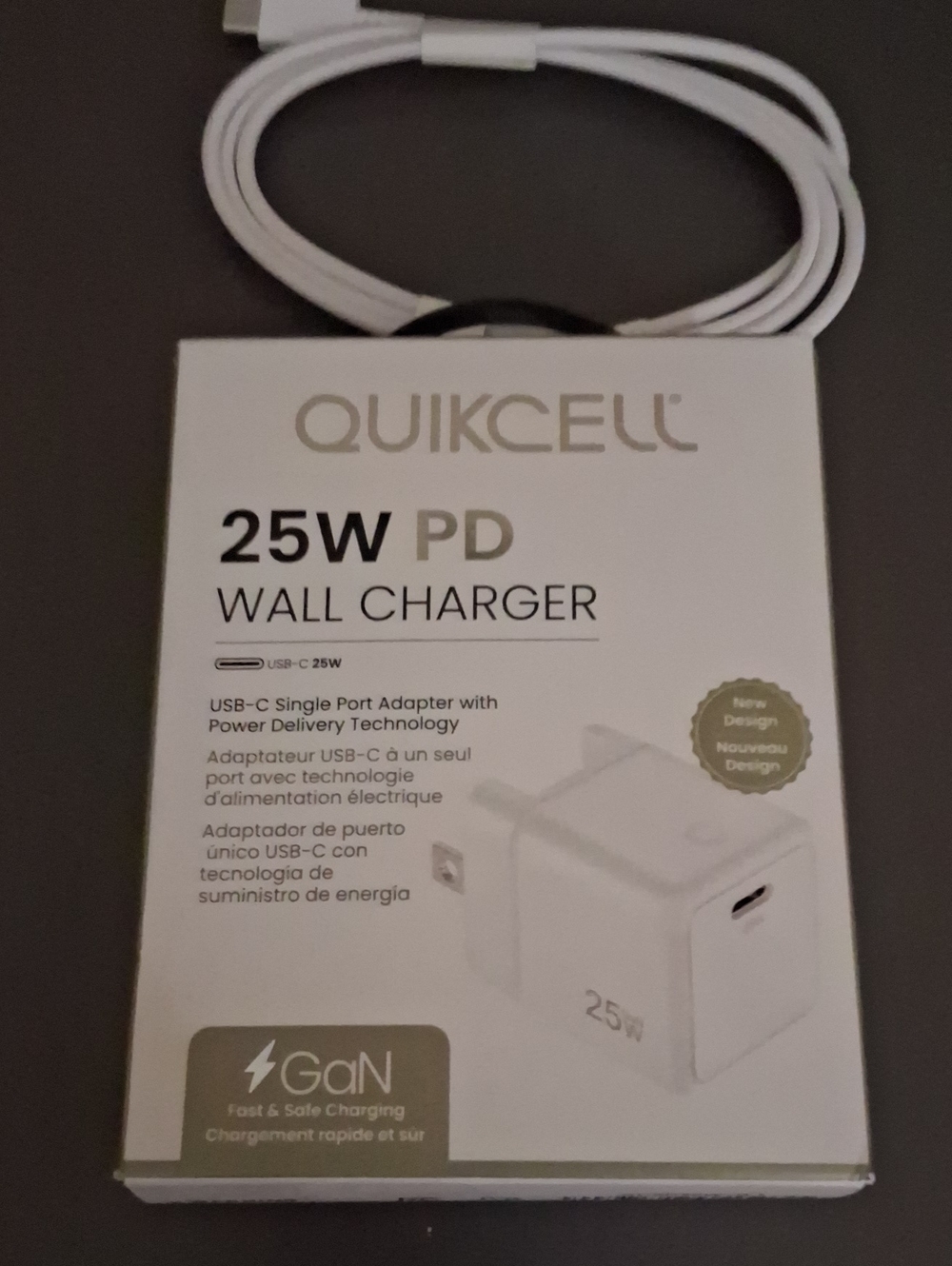 25W PD USB-C Wall Charger - White